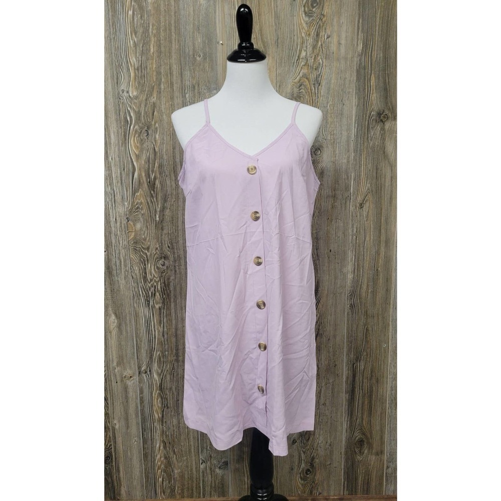NWOT Purple casual button Dress large